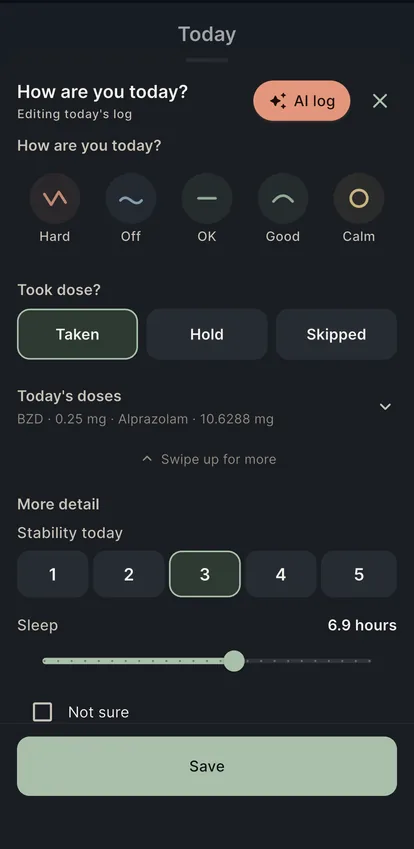 Log in seconds — just talk