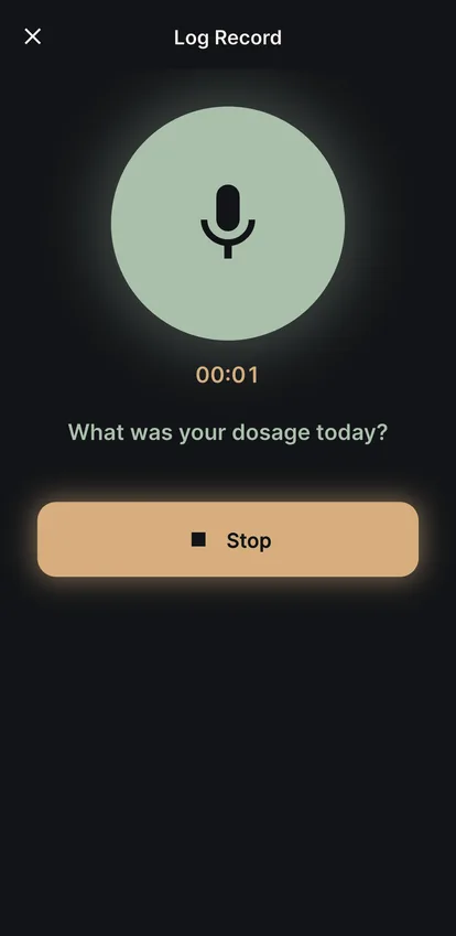 Log in seconds — just talk